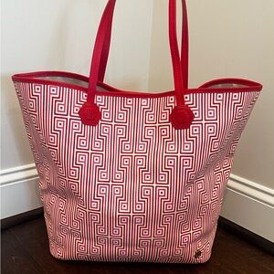 Jonathan Adler Pink Leather Geometric Tote